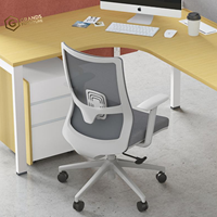 Chaise de bureau ergonomique en maille avec correction de posture, soutien lombaire, appui-tête réglable et roulettes en PU pour poste de travail à domicile ou au bureau