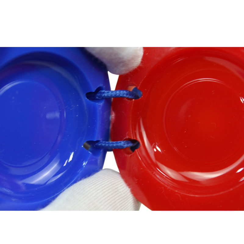 Temacd 2Pcs 2inch Finger Castanet Percussion Musical Instrument Development Kids Toy Pink