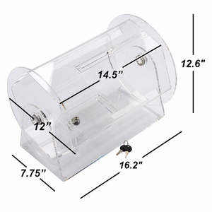 กลองอะคริลิคขนาดกลาง-เก็บตั๋วหวย5,000ใบล็อตเตอร์ปั่นวาดภาพ - Product Image 1