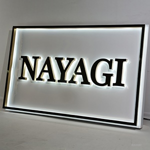 Enseigne murale de bureau intérieure avec logo, lettrage rétroéclairé, enseigne extérieure de magasin, lettres en acrylique 3D éclairées par LED - Product Image 6