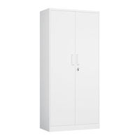Armoire de rangement métallique moderne multifonctionnelle à 2 portes en acier pour bureau, garage, atelier - Offre Spéciale