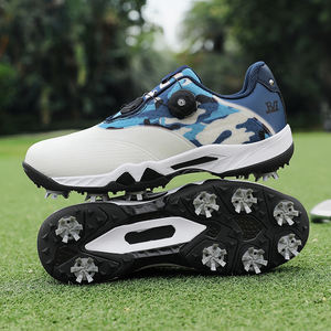 Chaussures de golf à pointes amovibles unisexes, vente en gros, haute qualité, antidérapantes, imperméables, résistantes à l'usure, boucle rotative, faciles à porter - Product Image 3