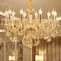 Usine intérieur parfait restaurant européen plafonnier art led cristal bougie suspension
