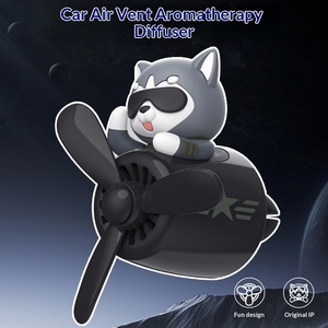 Diffuseur de parfum transfrontalier pour <span class=keywords><strong>voiture</strong></span>, décoration de sortie d'air conditionné en forme d'avion, accessoires de ventilateur en ABS/PP, motif dessin animé - Product Image 5