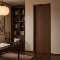 Nouvelles portes intérieures à âme pleine avec encadrement et cadre, isolation acoustique de luxe léger, portes en bois pour chambres et maisons