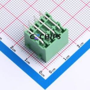 DB2ERHBG-3.81-2*4P-GN Plug-in Terminal Block Bent Lead Through Hole,P=3.81mm Board-to-Board / Socket - Closed Snap Fixing 2x4P - Product Image 2