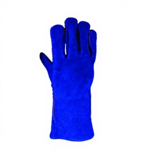 For Diamond Grain Texture Heat Fire Resistant Anti-Cut Breathable Palm Reinforced MIG/TIG Welding <b>Gloves</b> 14-inch 5/7/10mil - Product Image 2