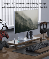 Support de moniteur Support de moniteur de bureau en bois Support d'ordinateur portable pour bureau Ordinateur Studio Moniteur Riser Étagère de bureau MonitorStand Usage domestique
