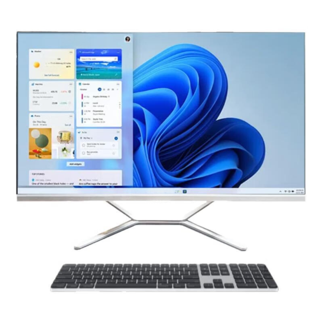 Factory Price 24 Inch Frameless CPU 15 Processor for Office Editing All in One Desktop Computer Pc