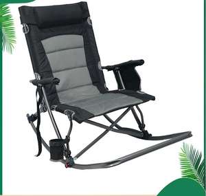 Silla plegable duradera de acero inoxidable para exteriores para acampar, pescar, ocio, mecedora personalizada, Banco de Camping para todos los exteriores - Product Image 2