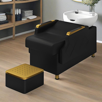 Lit classique de massage thaï Spa vente en gros Lit salon de coiffure avec shampooing Chaise lit de massage de beauté pour le lavage des cheveux avec shampooing