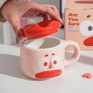 Taza de Cerámica Big Fool con Tapa de 350 ml, Diseño Creativo y Divertido para Regalo - Product Image 5