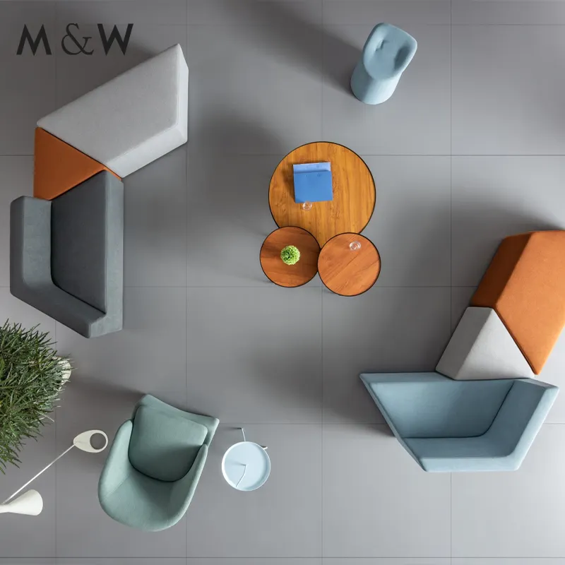 M & W modüler mobilya ofis kanepesi oturma ofis kanepesi Modern resepsiyon bekleyen kanepeler