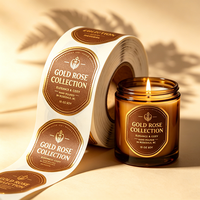 Autocollants en vinyle respirants, résistants à la chaleur, imperméables, avec logo personnalisé en feuille d'or, code-barres, adhésifs pour cosmétiques et parfums