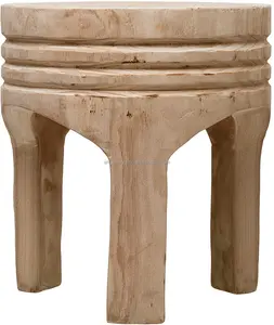 Outdoor Stool Factory Direct For Paulownia Chinese-style Solid Wood Stool Antique Round Stool/solid Wood Stool