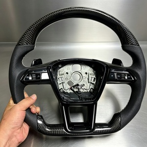 Volant en fibre de carbone véritable pour Audi A4 A7 B9 R8 <span class=keywords><strong>RS</strong></span> RS3 S3 S4 S5 B8.5 S4 RS4 A5 RS5 RS6 Q5 Q7 <span class=keywords><strong>Q3</strong></span> A3 A6 S1 S4 RS3 B8 TT C8 - Product Image 1