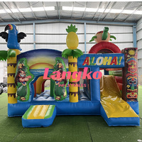 Château gonflable commercial en PVC avec toboggan pour jeux en plein air