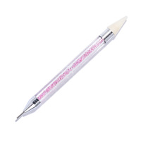 1 jeu de stylos de cire pour ongles, crayon d'art, design, strass, picker, en cristal, produits professionnels de salon de manucure