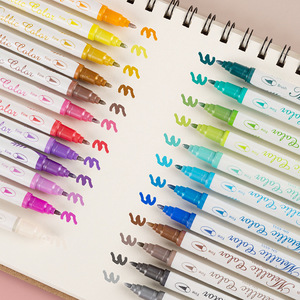 24-Color Double Line Outline Marker Set Double Sided <b>Metallic</b> <b>Pen</b> with Custom Logo Permanent Ink for Glass & Paper - Product Image 2