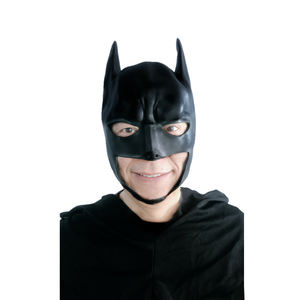 Máscara de látex para hombres adultos superhéroe <span class=keywords><strong>Bruce</strong></span> <span class=keywords><strong>Wayne</strong></span> Dark Knight casco capucha disfraz de Halloween película Cosplay Props - Product Image 1