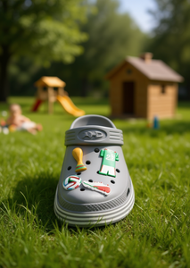 Zoccoli per Bambini con Spille Animate, Taglia 21, Strisce Nere, Suola in EVA, Per Tutte le Stagioni, Punta Rotonda, Tomaia in Plastica - Product Image 2