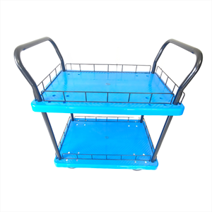 Silent Blue 4-Wheel Multicapa Logística Carro de mano Plataforma de plástico Carro de mano Camión de mano - Product Image 6