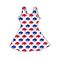 Robe de tennis d'été sans manches à imprimé personnalisé pour bébés filles