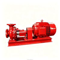 Ensemble de pompe à incendie électrique horizontale, pompe centrifuge à une seule étape XBD pour système d'extinction d'incendie de bâtiment commercial