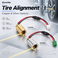 Module laser à point jaune ZhonNa 13x23mm en cuivre argenté 3V-5V, accessoire de positionnement pour instrument de détection d'alignement de roues de pneus