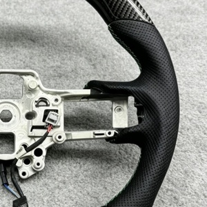 Volant en cuir et fibre de carbone véritable, livraison directe d'usine, pour Ford <span class=keywords><strong>Mustang</strong></span> <span class=keywords><strong>GT</strong></span>, accessoires de voiture - Product Image 4