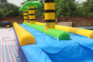 Lớp thương mại <span class=keywords><strong>Inflatable</strong></span> lướt nước trượt N trượt ngoài trời rừng chủ đề trượt trượt bơm hơi với hồ bơi - Product Image 5