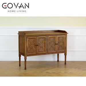 Muebles interiores de olmo de calidad para armario lateral de madera maciza de estilo antiguo Wabi Sabi - Product Image 5