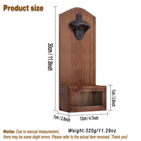 Retro-Stil Wandmontierter Flaschenöffner aus Holz für Zuhause, Küche, Bar, Holz-Flaschenöffner