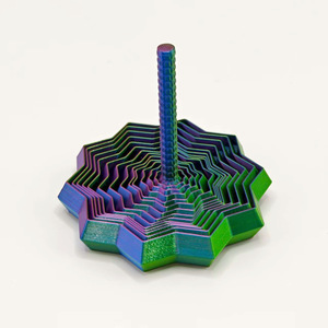 Torre de tornillos octogonal imprimible con mango, adorno geométrico mágico 3D en espiral para escritorio, creativo - Product Image 2