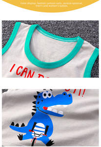 All'ingrosso/Dropshipping vestito gilet per bambini estate 100% cotone pantaloncini per bambini a buon mercato abbigliamento da ragazzo - Product Image 5