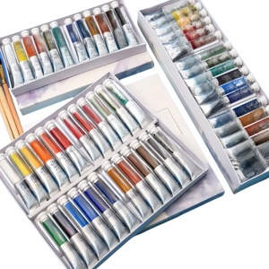 Etudiant <span class=keywords><strong>Gouache</strong></span> Peinture Budget pour Cours d'Art Débutant <span class=keywords><strong>Gouache</strong></span> Kit Tubes <span class=keywords><strong>de</strong></span> Couleur pour Étudiants Opaque Non Toxique Rechargeable Lavable - Product Image 2