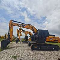 Excavatrice sur chenilles d'occasion Sany 215C de 21 tonnes, équipement de terrassement et de construction, modèle SY215C, origine Chine