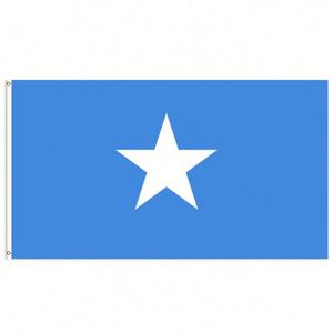 3x5Ft Somalia <b>Flag</b> Polyester With Two Brass Grommets Single Layer Hanging Outdoor and Indoor Deco - Product Image 1