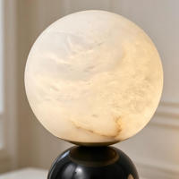 Lampe de table LED créative anti-éblouissement à motif marbre rond, style moderne et simple, pour salon, chambre et bureau – Vente directe usine