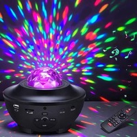Projecteur LED musical laser intelligent avec design moderne pour salon, effet ciel étoilé