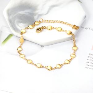 Ason Tobillera de Acero Inoxidable con Baño de Oro de 18k en Forma de Hoja, Impermeable, para Niñas y Mujeres - Product Image 3