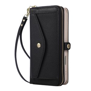 Étui portefeuille à fermeture éclair avec miroir intégré pour iPhone 17 Air/17 <span class=keywords><strong>Pro</strong></span>/16 <span class=keywords><strong>Pro</strong></span>/15 Plus/14, avec emplacements pour cartes - Product Image 2