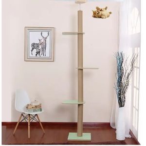 Hiện đại rắn gỗ mèo cây tháp Tổ leo khung len gãi cực sisal đồ nội thất sàn đến trần mèo đồ chơi đóng gói - Product Image 5