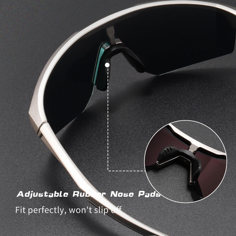 OEM TR90 Polarized Cycling Glasses Oversized UV400 Custom Logo Bulk Protection Sport Sunglasses