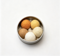 Ensemble de balles pour chat en feutre de laine de Nouvelle-Zélande 100% naturelle, colorées, faites à la main, boîte cadeau, jouets interactifs pour chatons