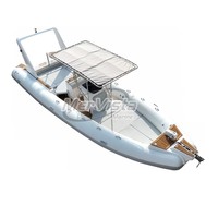 Yacht européen pour 16 passagers en fibre de verre de 8,6 m avec bateau pneumatique Hypalon et treuil électrique