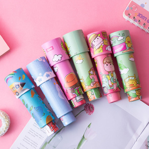 Caleidoscopio giratorio de tres secciones, juguete científico mágico para niños de 4 a 6 años, juguete educativo manual de papel con dibujos animados - Product Image 1