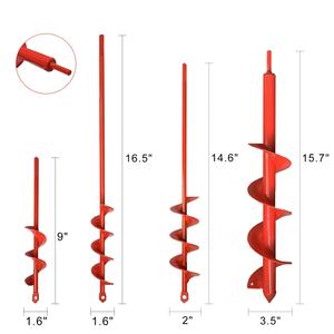 Tarière à bulbes de fleurs en spirale en acier pour la plantation de trous de forage Ensemble de forets à tarière durables - Product Image 4