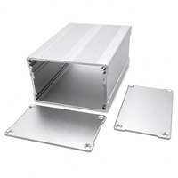 Boîtier de commande en aluminium extrudé 6063 sur mesure, 110*76*46mm, anodisé noir, IP54, pour amplificateur de puissance, émetteur radio FM, boîtier de carte de circuit imprimé