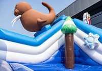 Ciudad de Diversión Inflable Gigante Comercial con Temática de Frozen, Castillo Inflable de PVC, Gran Parque de Juegos para Niños, Alquiler para Fiestas